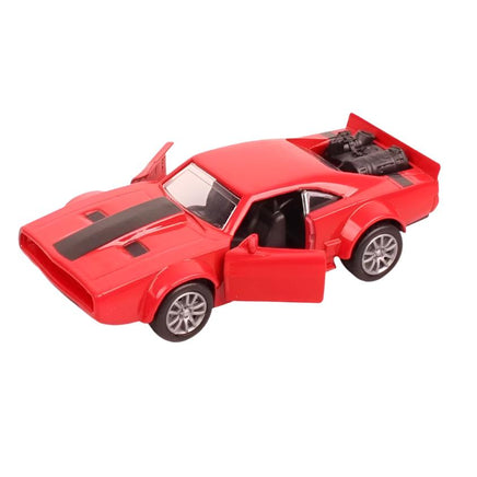 Pull back die - cast metal Dodge car, door open function 1:32 - ToyTime