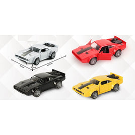 Pull back die - cast metal Dodge car, door open function 1:32 - ToyTime