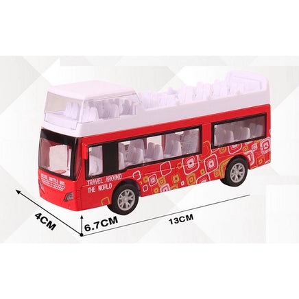 Pull back die - cast metal double - decker bus, door open function - ToyTime