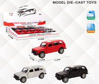 Pull back die - cast metal Jeep car, door open function 1:32 - ToyTime