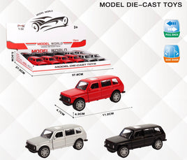 Pull back die - cast metal Jeep car, door open function 1:32 - ToyTime