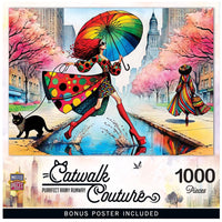 Purrfect Rainy Runway 1000pc Puzzle - ToyTime