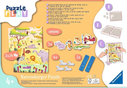 Puzzle and play Safari Time 2x24pcs - ToyTime