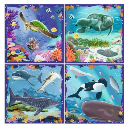 Puzzle Up Ocean Life 64+72+81+90 Pcs Puzzle - ToyTime