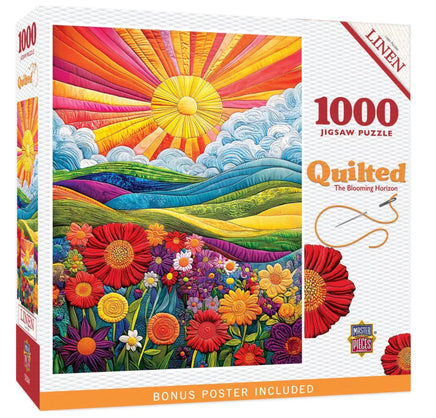 Quilted The Blooming Horizon 1000pcs Jigsaw Puzzle With Poster - ToyTime