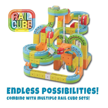 RailCube Magnetic Monorail Deluxe Block Set - ToyTime