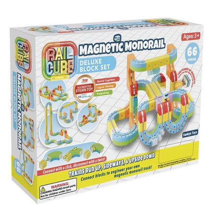 RailCube Magnetic Monorail Deluxe Block Set - ToyTime