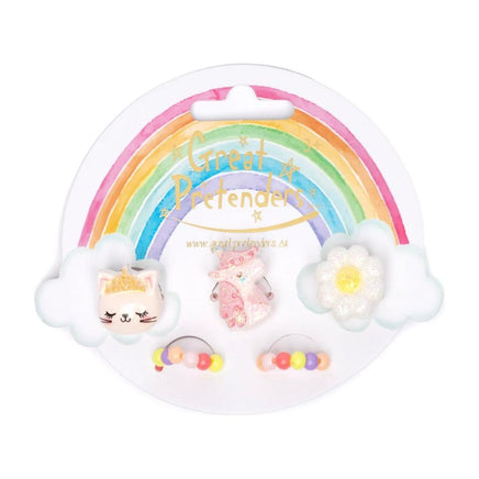 Rainbow 3 pc rings - ToyTime