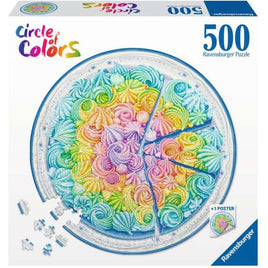 Rainbow Cake 500 pc Round Puzzle - ToyTime