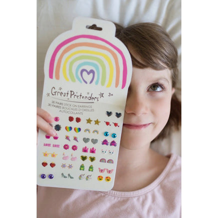 Rainbow Love Stick On Earrings - ToyTime