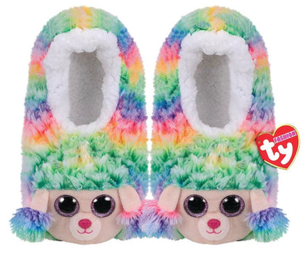 Rainbow Poodle Slipper Socks Medium - ToyTime