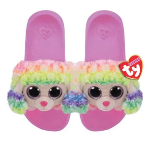 Rainbow Poodle Slippers slides Medium - ToyTime