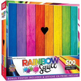 Rainbow Sauce Welcoming 500pc Puzzle With Heart..@Masterpcs - ToyTime