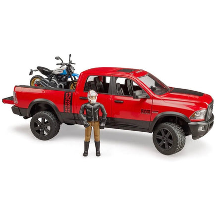 RAM 2500 Power Wagon w/ Ducati Scrambler Desert Sled and Driver 02502 - ToyTime