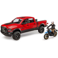 RAM 2500 Power Wagon w/ Ducati Scrambler Desert Sled and Driver 02502 - ToyTime