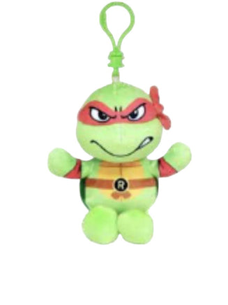 RAPHAEL Ninja Turtle Red Floppy Beanie Clip Keychain - ToyTime