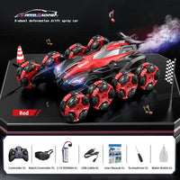 Rc Stunt Cars 2.4Ghz Double Sided 8 Wheels Drift Vehicle LED Lights Crawler With Spray - ToyTime