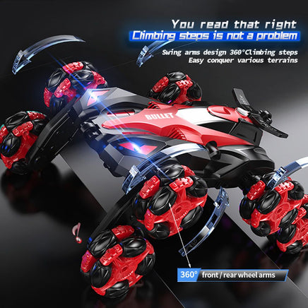 Rc Stunt Cars 2.4Ghz Double Sided 8 Wheels Drift Vehicle LED Lights Crawler With Spray - ToyTime