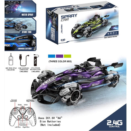 Remote Control Spray Smoke equation Stunt Car With Light Music 13 inch - ToyTime