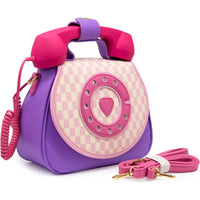 Ring Ring Phone Convertible Handbag Pastel Checkerboard - ToyTime