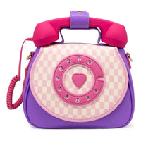 Ring Ring Phone Convertible Handbag Pastel Checkerboard - ToyTime