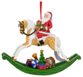 Rocking Horse Santa Ornament Photo Frame - ToyTime