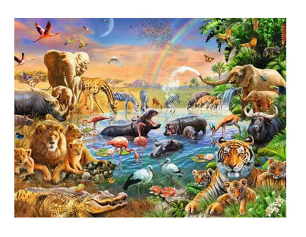 Savannah Jungle Waterhole 100pc Puzzle - ToyTime