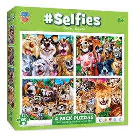 Selfies 4 Pack of Puzzles 100pcs Each Jigsaw Puzzle - ToyTime