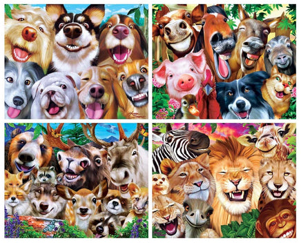 Selfies 4 Pack of Puzzles 100pcs Each Jigsaw Puzzle - ToyTime