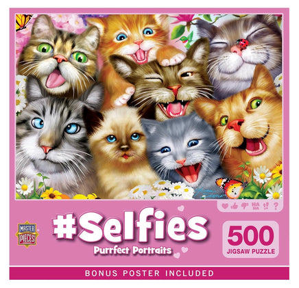 Selfies Purrfect Portraits 500pc Puzzle - ToyTime