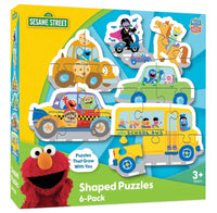 Sesame Street Vehicle Shaped 6 pck puzzles - ToyTime
