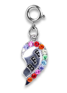 Silver BFF Broken Heart Charm - ToyTime