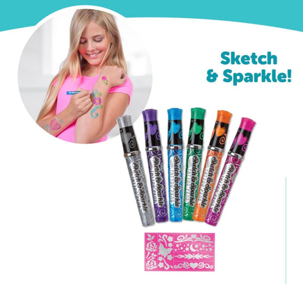 Sketch & Sparkle Tattoo Pens - ToyTime