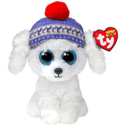 Sleighbell dog white reg beanie boo - ToyTime