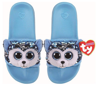Slush Husky Blue Sequin Slippers slides Small - ToyTime