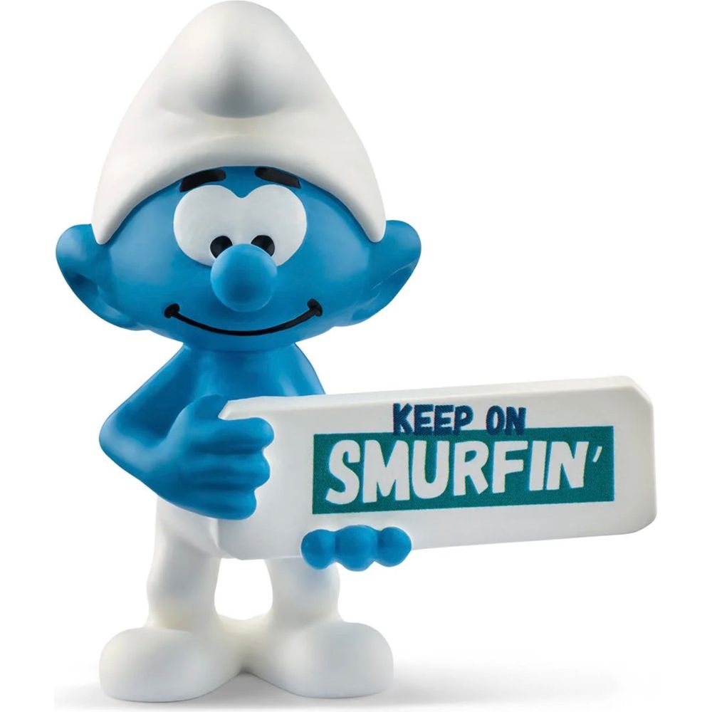 Smurf with Sign (Keep on Smurfin') 20843 - ToyTime| ToyTime Smurf with Sign (Keep on Smurfin') 20843 - ToyTime| ToyTime
