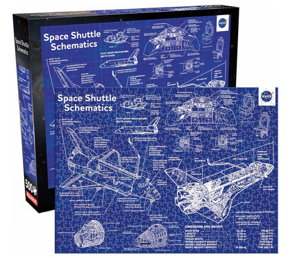 Space shuttle schematics 500pc puzzle - ToyTime