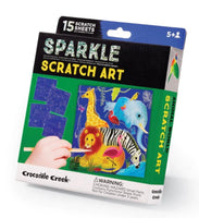 Sparkle Scratch Art/Animal World - ToyTime