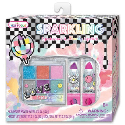 Sparkling eyeshadow and moody lipstick - ToyTime