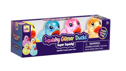Squeeze Glitter Duck 4 pcs - ToyTime
