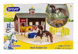 Stablemates Red Stable Set with Two Horses - ToyTime