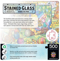 Stained Glass Classics Winnie the Pooh 500pc Puzzle - ToyTime