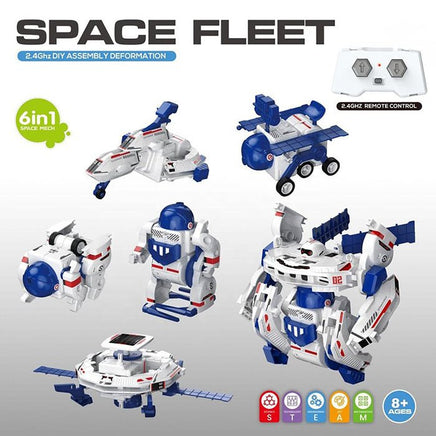 STEM Space Fleet Robot Space Building Kit DIY 6 In 1 Blocks - ToyTime