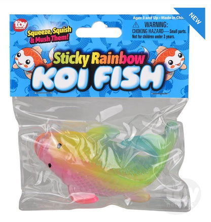 Sticky Rainbow Koi Fish 4.5 inch - ToyTime