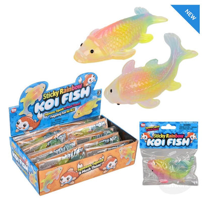 Sticky Rainbow Koi Fish 4.5 inch - ToyTime