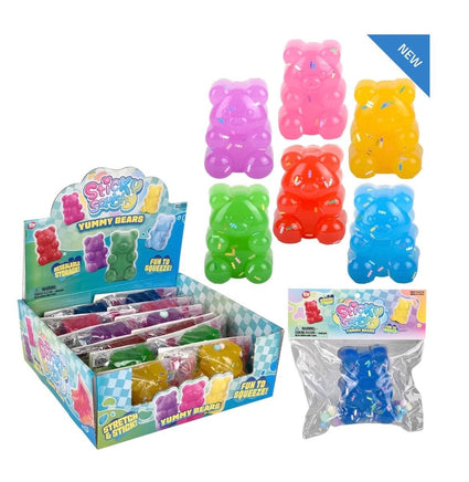 Sticky Squishy Yummy Bears Assorted - ToyTime