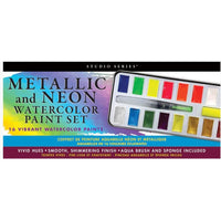 Studio Series Metallic & Neon Watercolor Paint Set - ToyTime