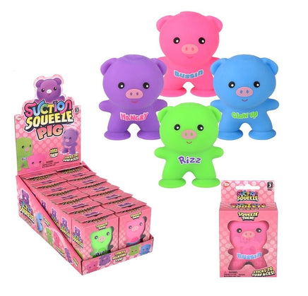 Suction Squeezy Peezy Pig 3 inch - ToyTime