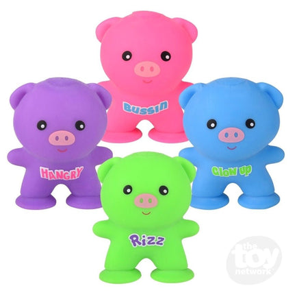 Suction Squeezy Peezy Pig 3 inch - ToyTime