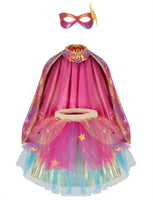 Super - duper Tutu/Cape/Mask, Pink & Gold Sizes 4 - 6 - ToyTime